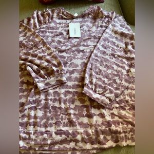 NEW Women’s L/S Cozy Top Size 3X 60% Poly/ 29% Rayon/ 3% Spandex NWT